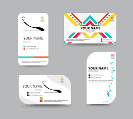Business card template, business card layout design, vector illu