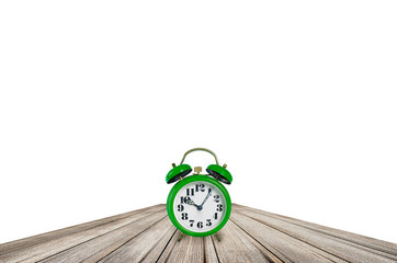 alarm clock on a board