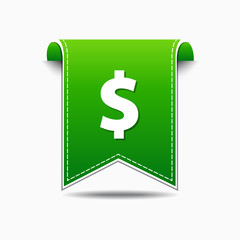 Dollar Sign Green Vector Icon Design