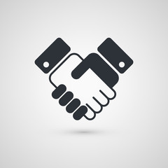 Handshake icon for business. Vector illustration
