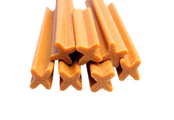 Denture sticks, treats for dogs, dental hygiene 