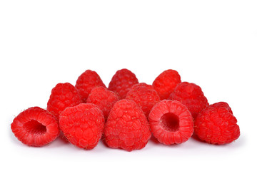 Sweet raspberry isolated on white background