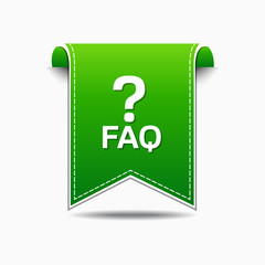 FAQ Green Vector Icon Design