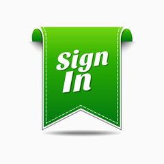 Sign In Green Vector Icon Design