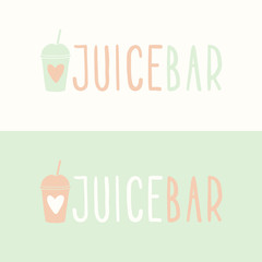 Juice bar logotypes. 