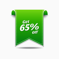 Get 65 Precent Off Green Vector Icon