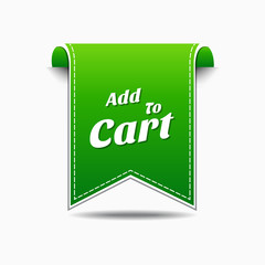 Add To Cart Green Vector Icon Design
