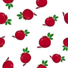Seamless Pattern of  Pomegranate , Fruit Pattern,  Vector Illustration