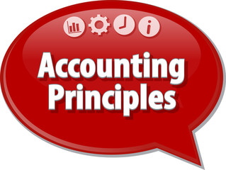 Accounting principles Business term speech bubble illustration