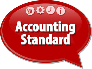 Accounting standard Business term speech bubble illustration