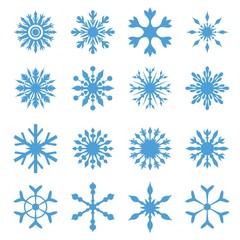 Elegant Vector Snowflakes Set