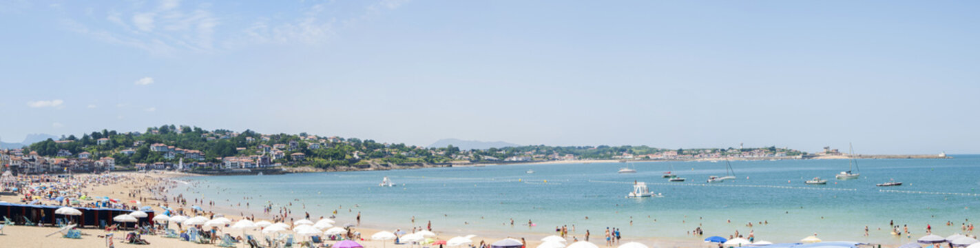 Panoramic view of Saint Jean de Luz, France, at summer.