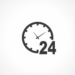 Open 24 hours a day. Icon