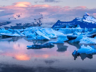 Crédence de cuisine en verre imprimé Glaciers Jökulsárlón, Islande