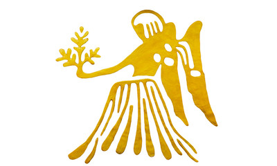 Virgo sign of horoscope isolated on white