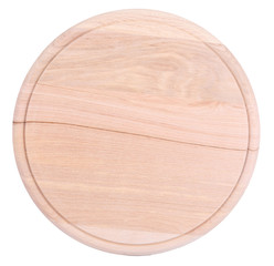 Wooden cutting board isolated on white