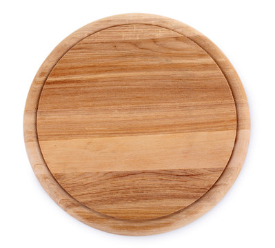 Fototapeta Wooden cutting board isolated on white