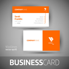 Business card template - vector illustration