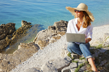 Working by the sea