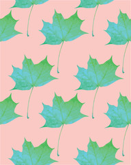 maple mint trendy pattern