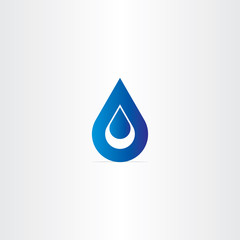 blue logo drop of water icon