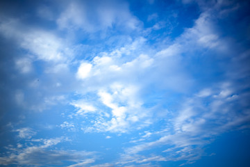 Naklejka na ściany i meble cirrus clouds in the blue sky