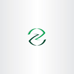 green letter z icon logotype element design
