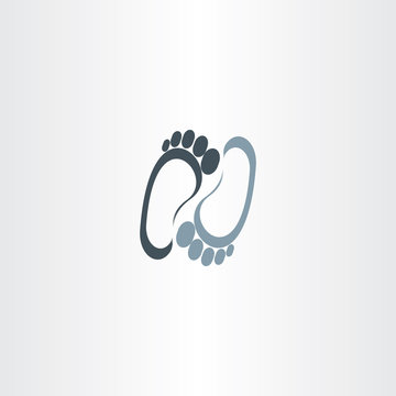 human foot vector logotype icon