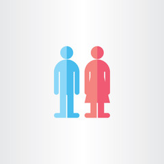 man and woman toilet vector symbols