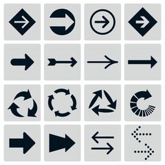 Arrow Icon Set Silhouette 2