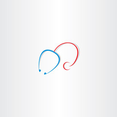 stethoscope icon vector design element