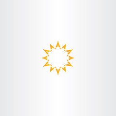 sun star yellow icon logo design