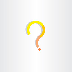 yellow question mark vector clip art