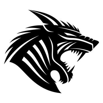 Vector sign. Wolf.