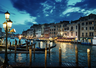 Grand Canal in sunset time, Venice, Italy