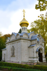 BADEN-BADEN, GERMANY - CIRCA OKTOBER 2014 - Russian Church in Baden-Baden, Germany