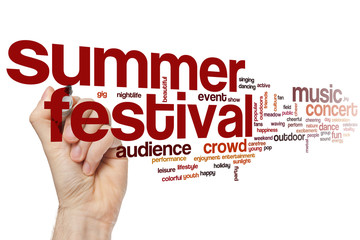 Summer festival word cloud