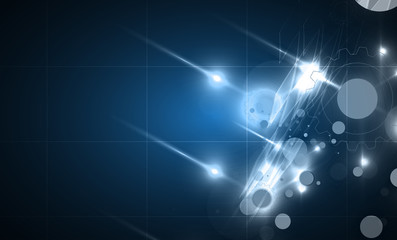 Abstract tech background. Futuristic technology interface. Vector