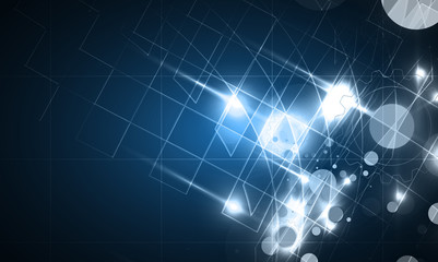 Abstract tech background. Futuristic technology interface. Vector