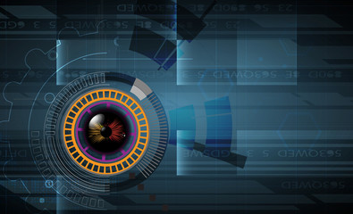 Abstract tech background. Futuristic technology interface. Vecto