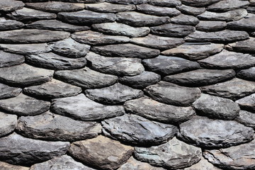 Tuiles d'ardoises &agrave; Conques