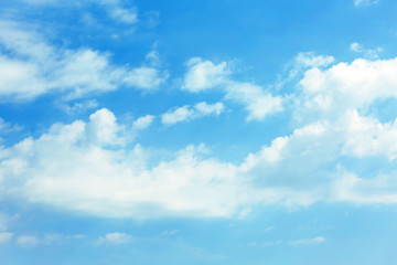 Blue sky background with white clouds