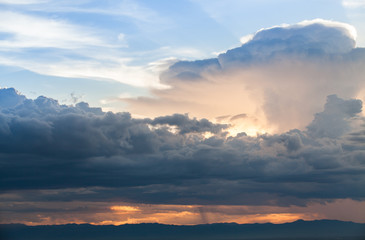 Fototapeta premium sunset with clouds