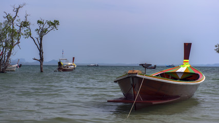 Fisherman Boat in Koh Mook Coast Line.