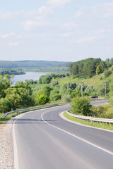 Landscape with the image of country road
