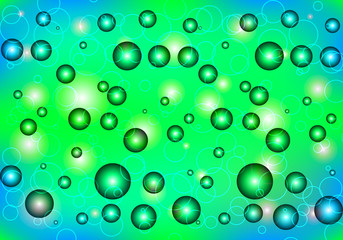 abstract background with spheres and circles