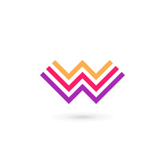 Letter W logo icon design template elements