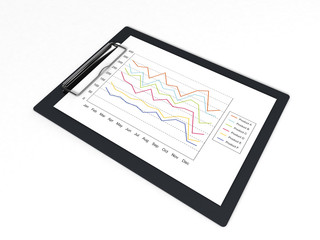 ビジネスイメージ バインダーとグラフ