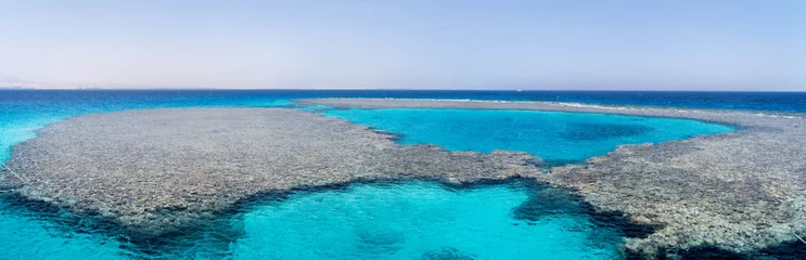 Papier Peint photo Côte wunderschönes Panorama eines Korallenriffs in Ägypten