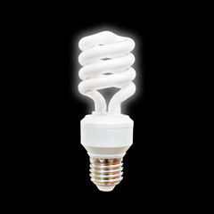 Lightbulb idea, isolated on black Background